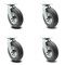 Service Caster 8 Inch Gray Pneumatic Wheel Swivel Casters with Bolt Swivel Locks Set SCC SCC-100S280-PNB-GRY-BSL-4 - alternate 1